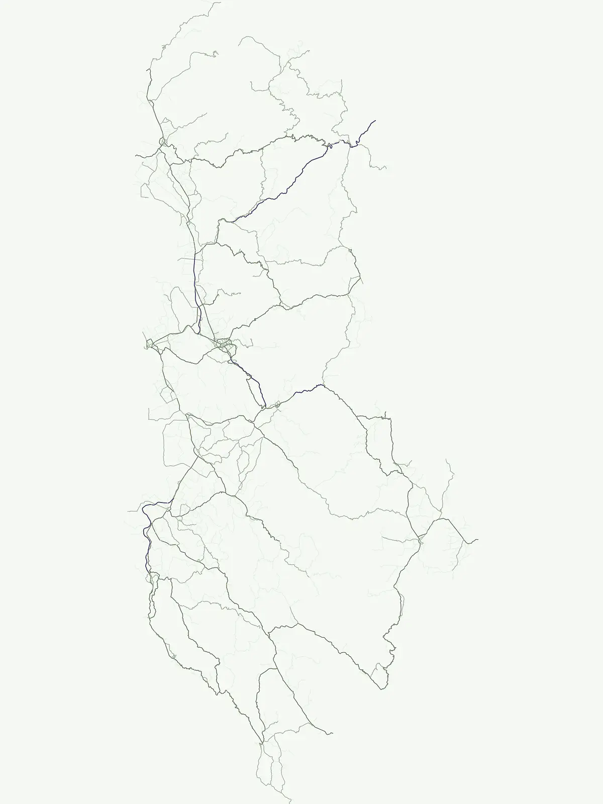 Atlas completo de las características naturales dentro de los parques nacionales y paisajes protegidos de Albania