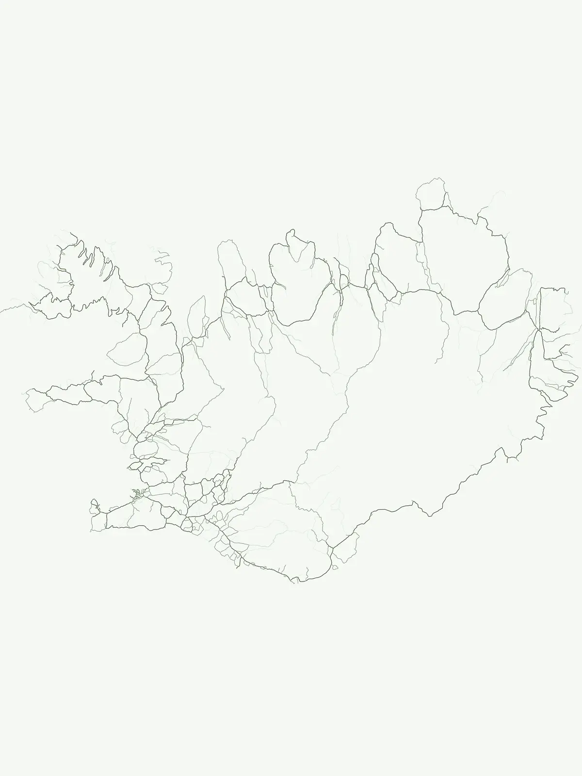 Características naturales y paisajes cartografiados de Islandia en parques nacionales y áreas protegidas
