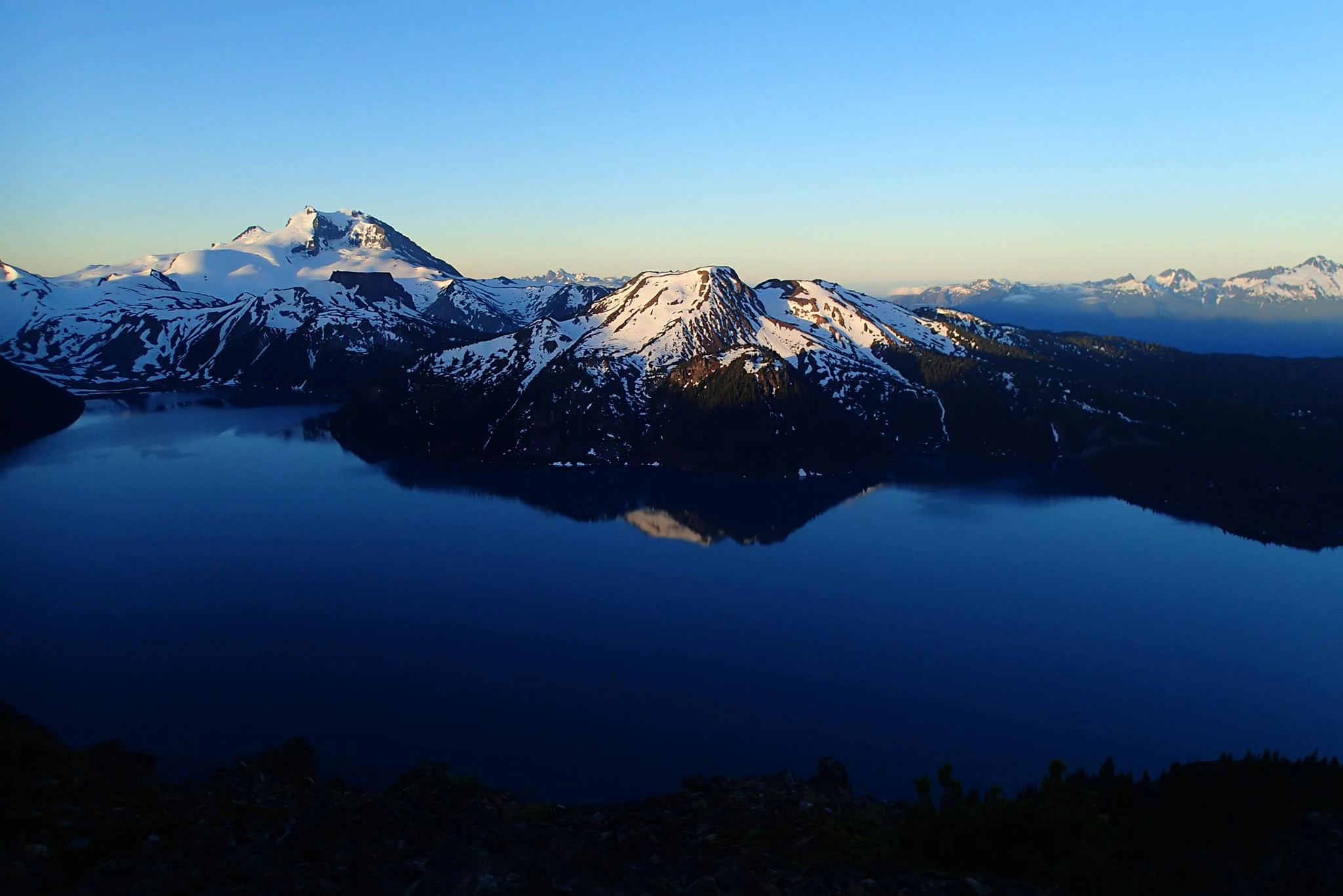 Garibaldi Lake from Panorama Ridge at dawn
