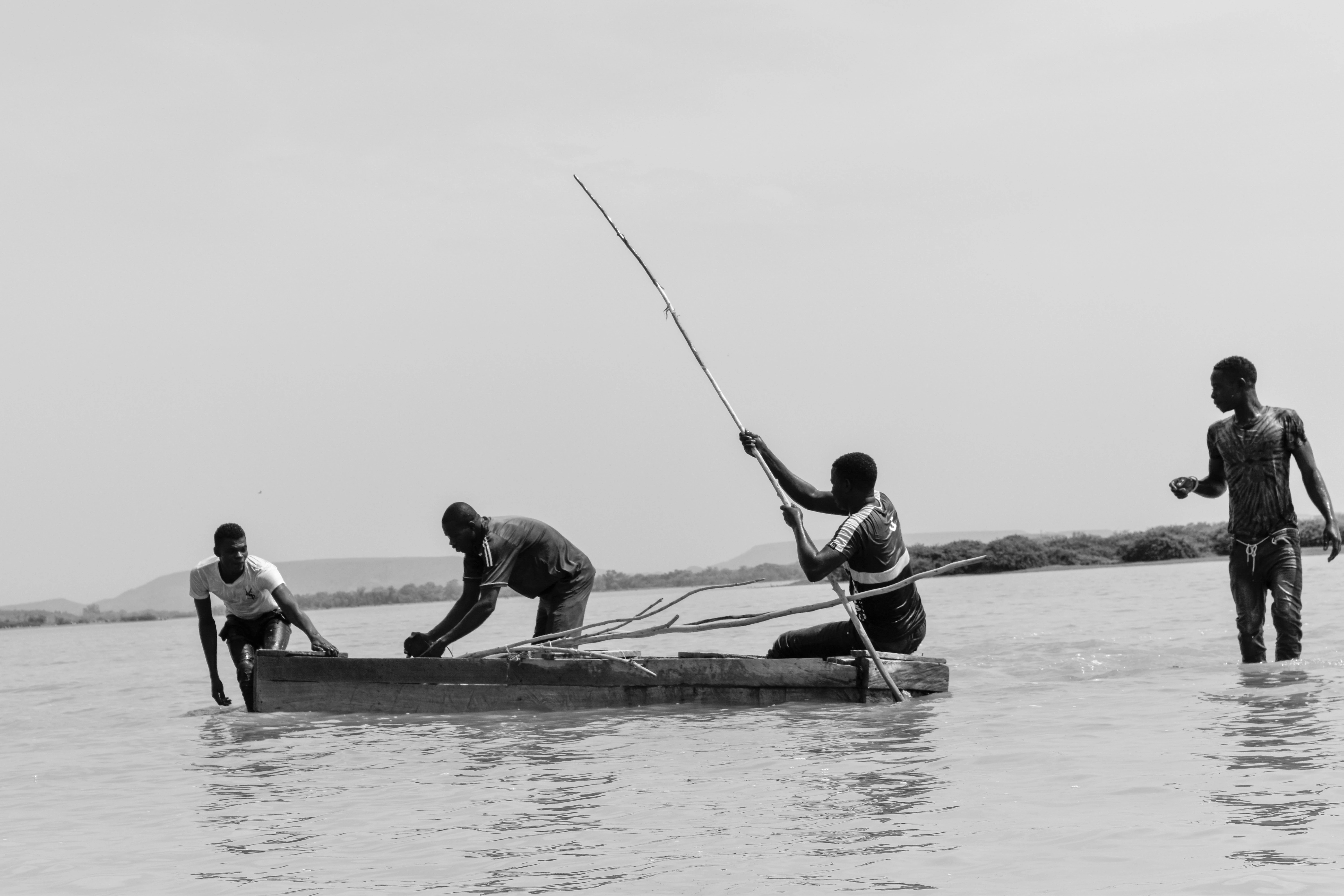 Fishermen on Lac Bam