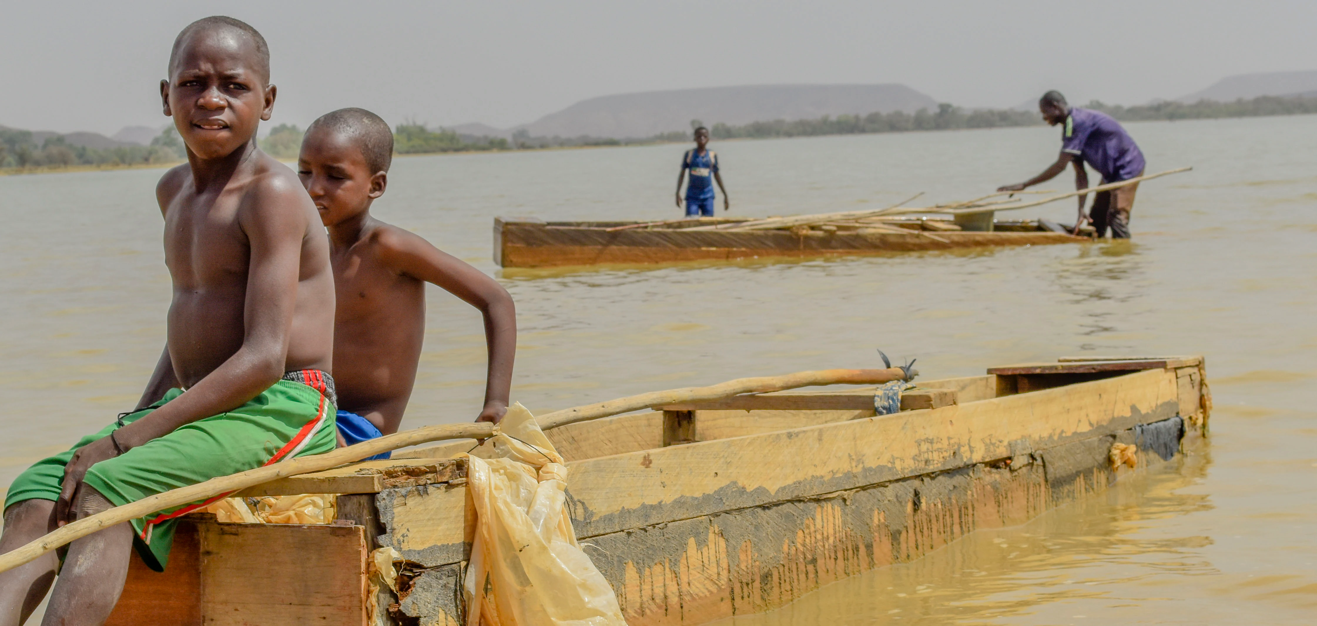 Fishermen on Lac Bam
