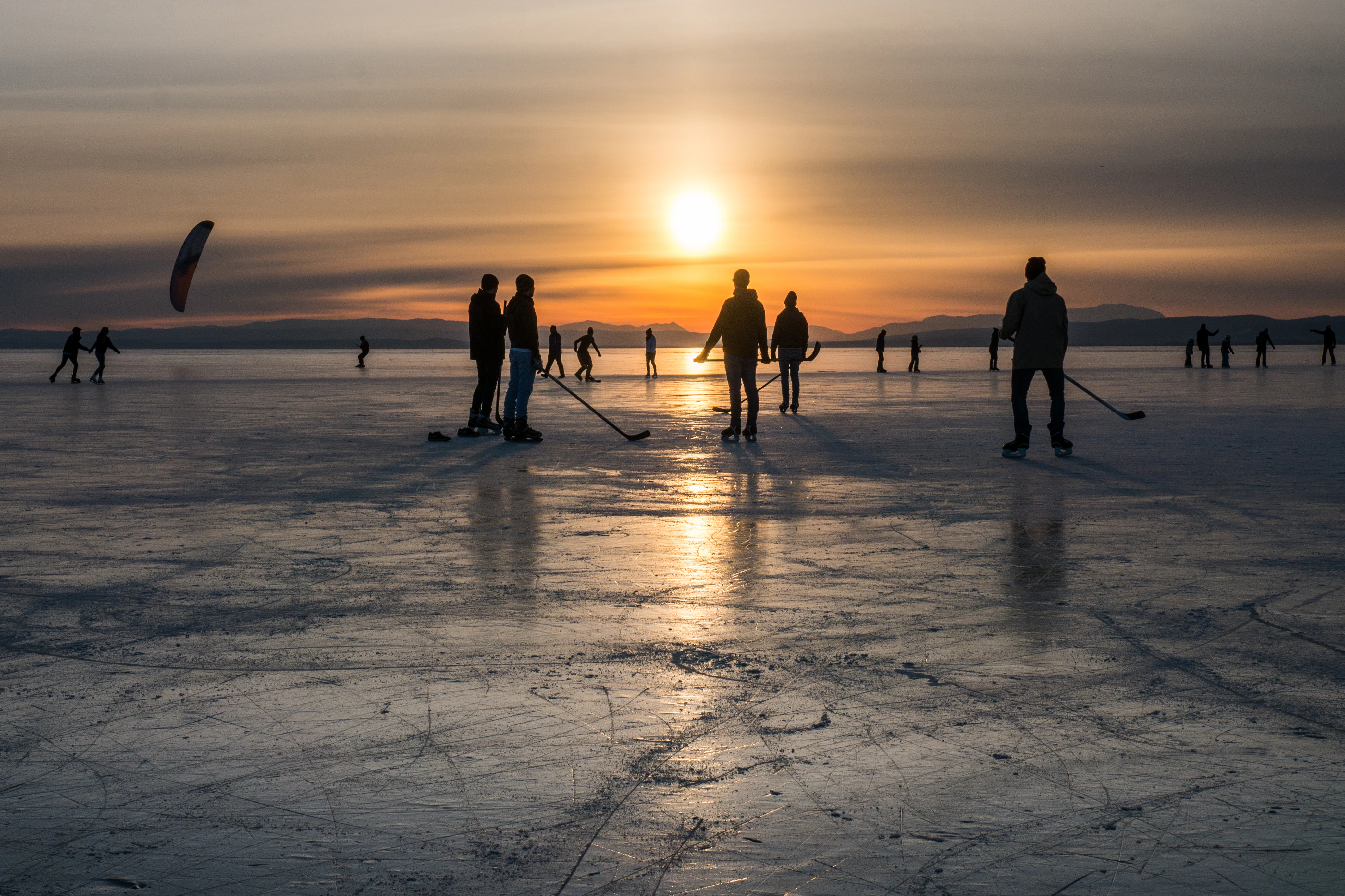 Evening mood on the ice