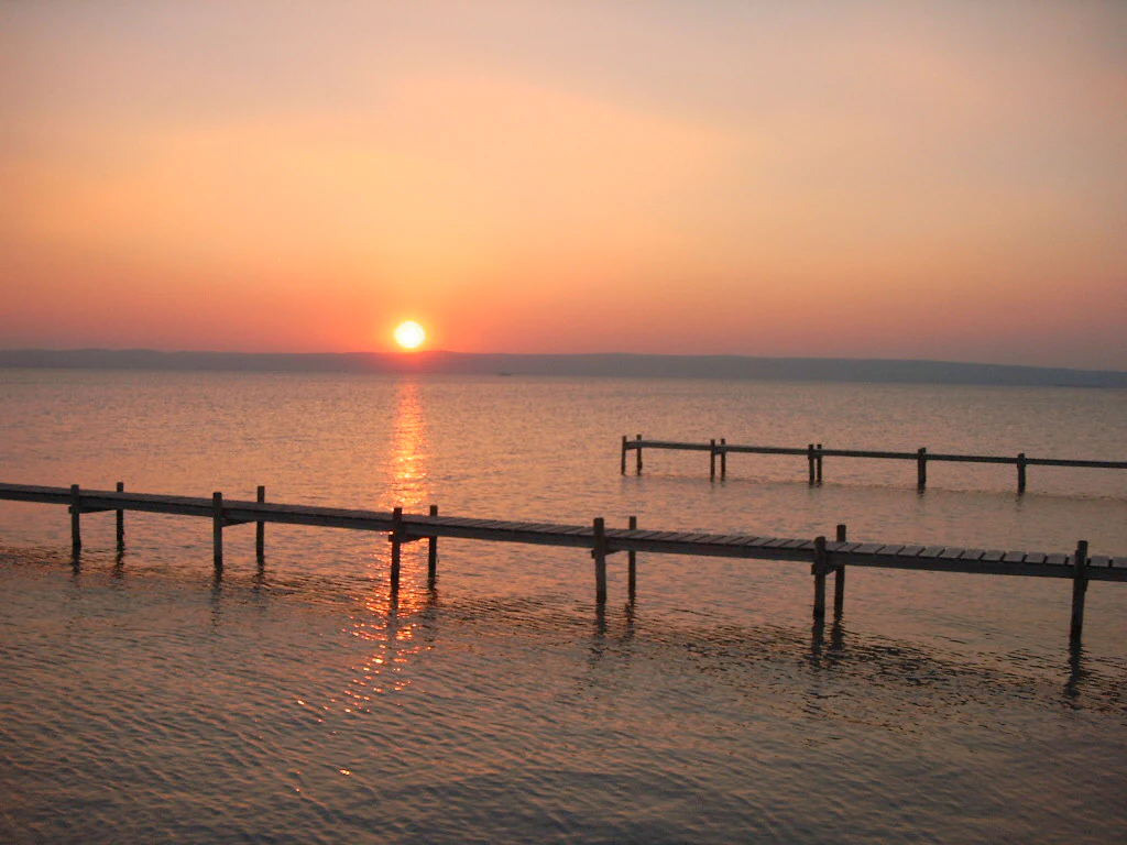 Podersdorf North Beach at sunset