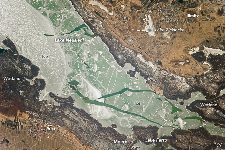 Lake Neusiedl from space