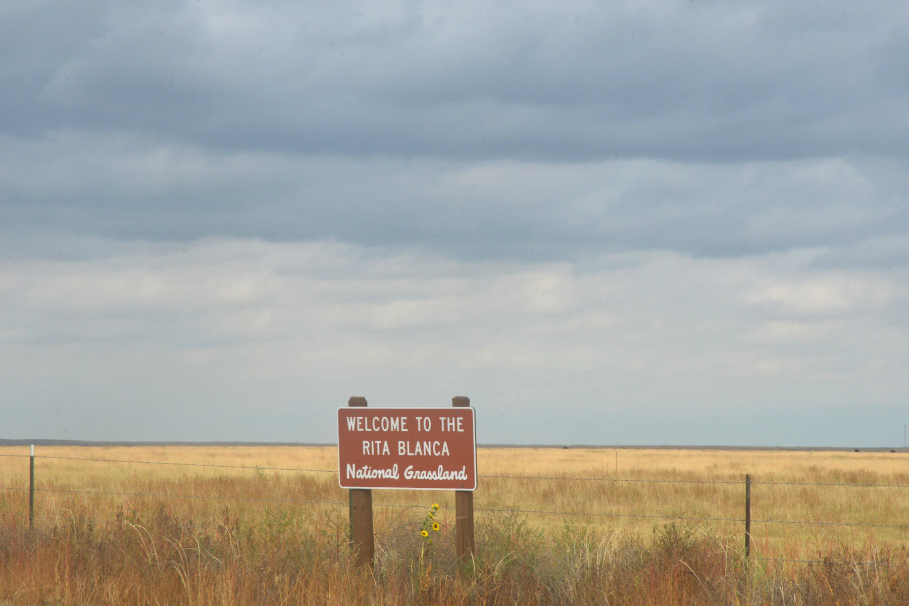 Rita Blanca National Grassland welcome sign