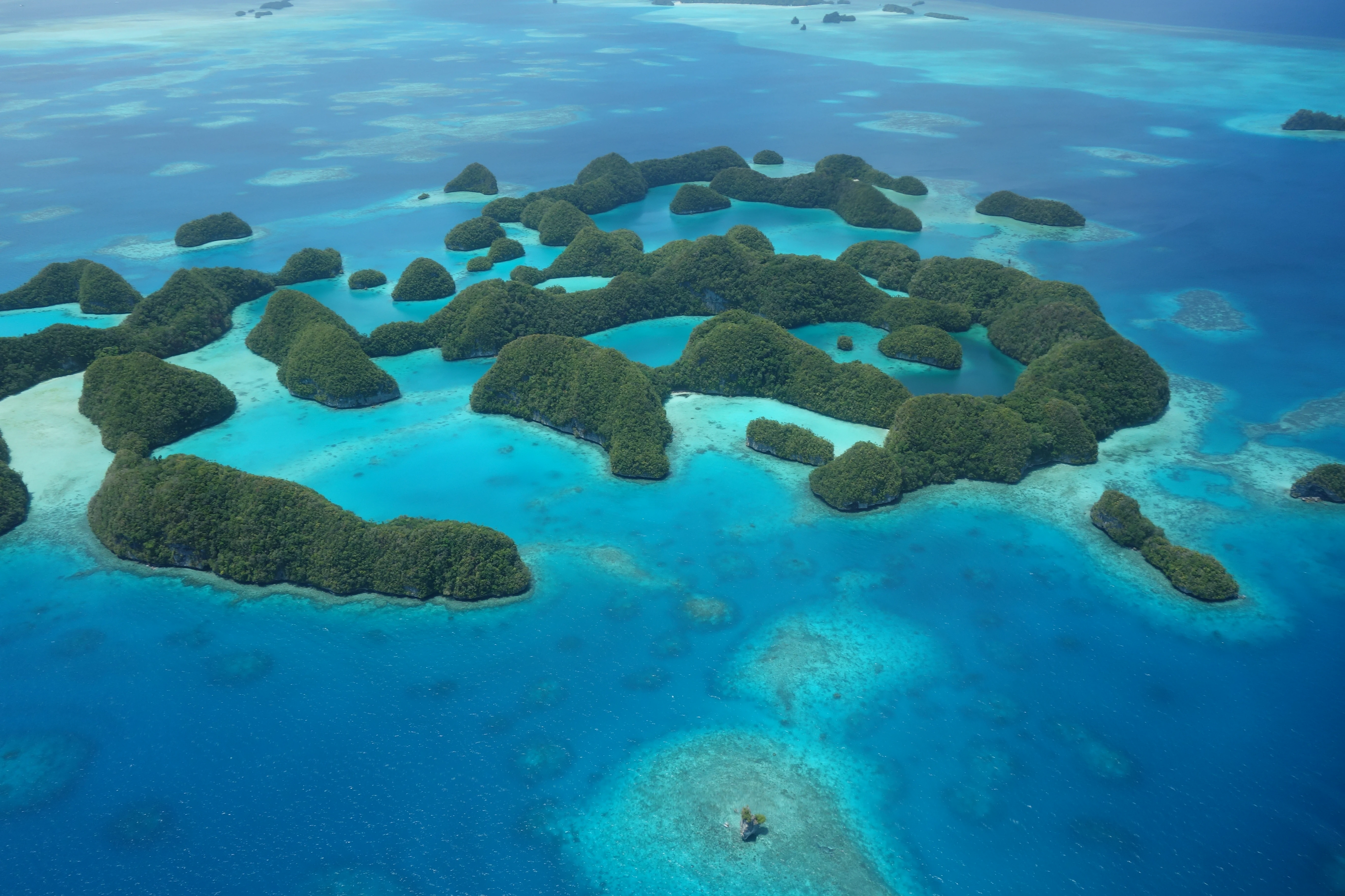 Ngerukewid Islands aerial view