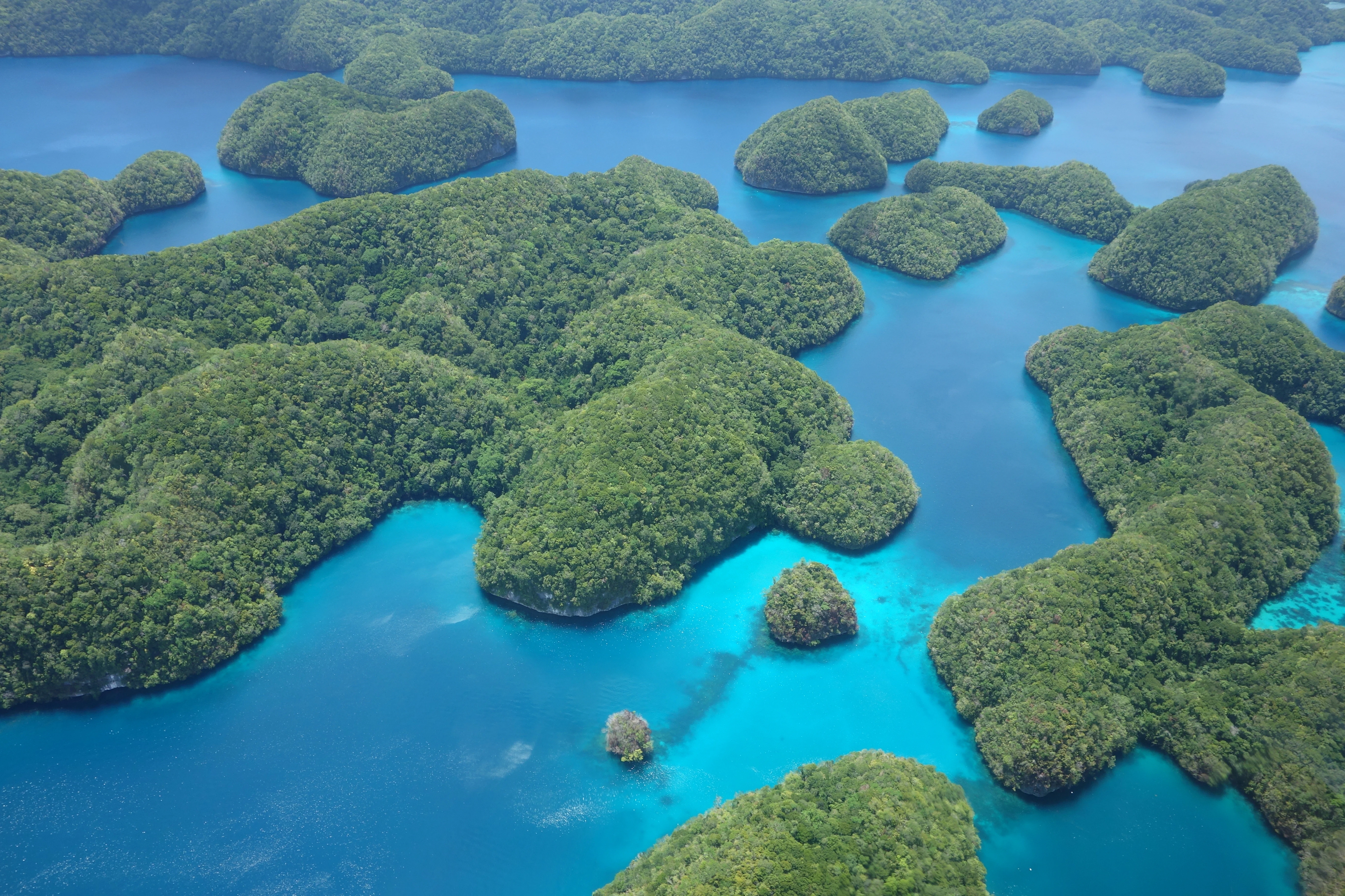 Aerial view of Rock Islands